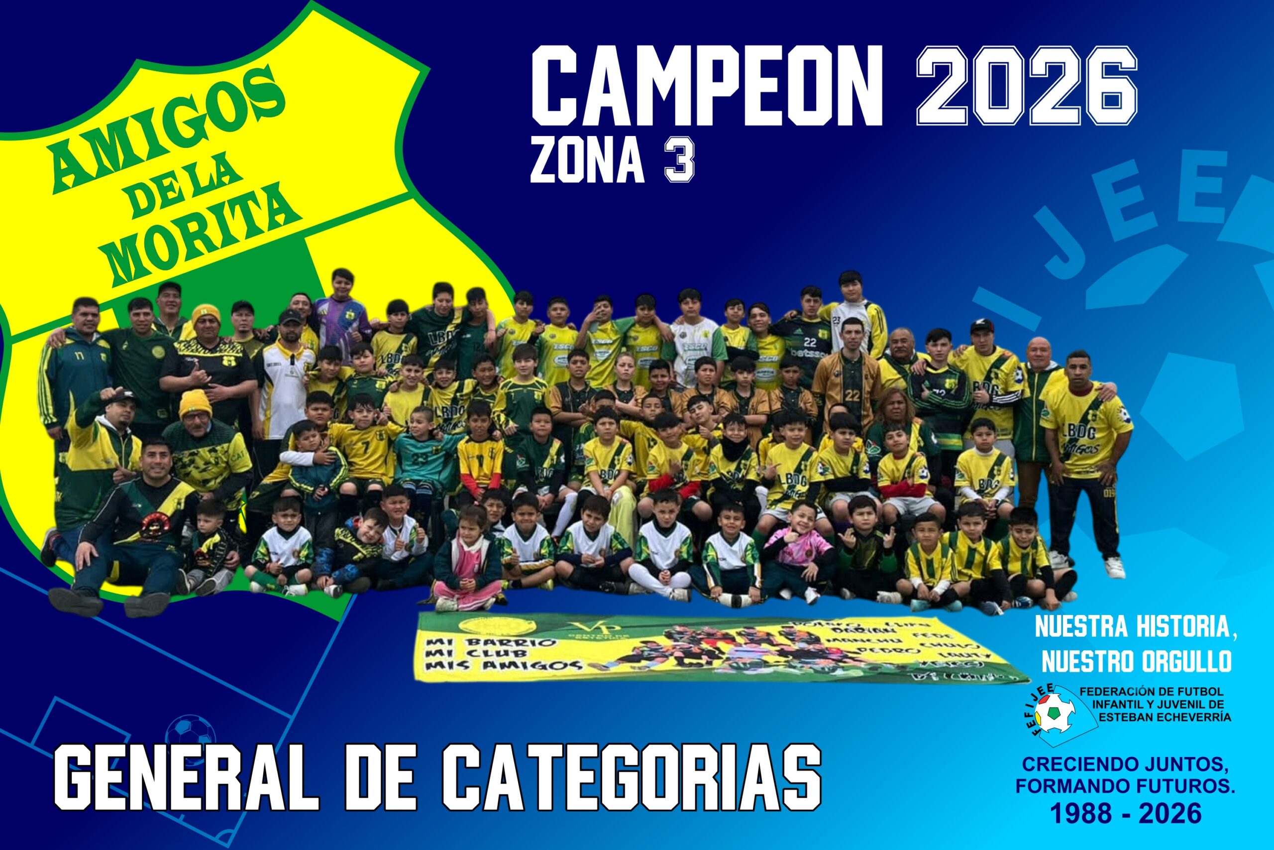 La General es de Los Canarios: Amigos de La Morita gritó campeón en la Zona 3 y asciende a la Zona 2